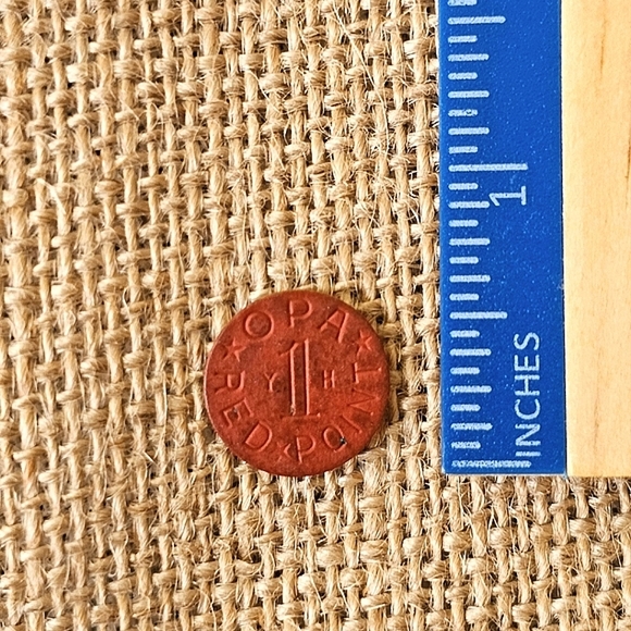 WWII Antique Womens Black Wallet Purse and Lot of 12 OPA Red Point Ration Tokens - Picture 13 of 15
